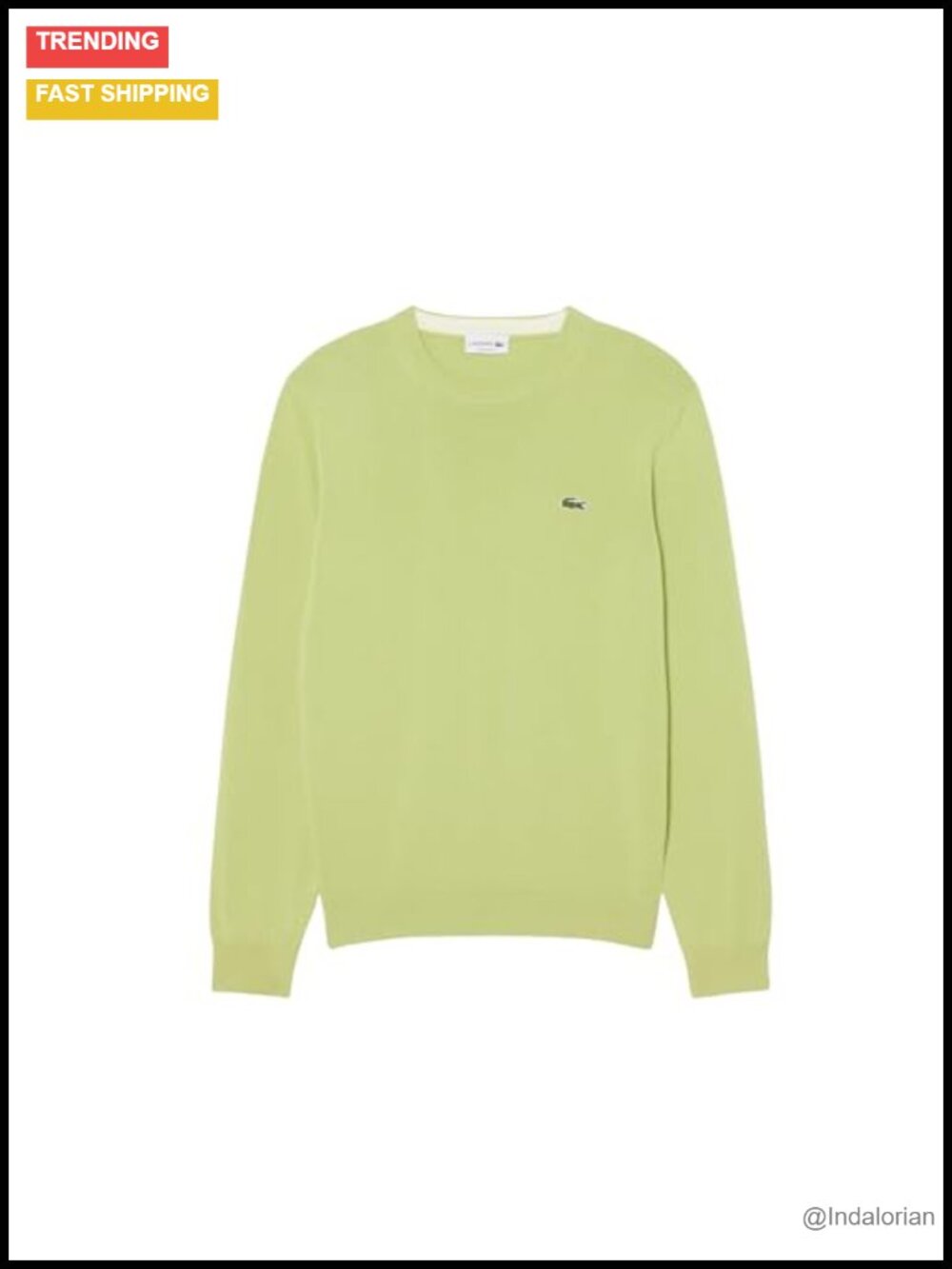 Organic Cotton Crew Neck Pullover Sweater Ribbed Trim Men